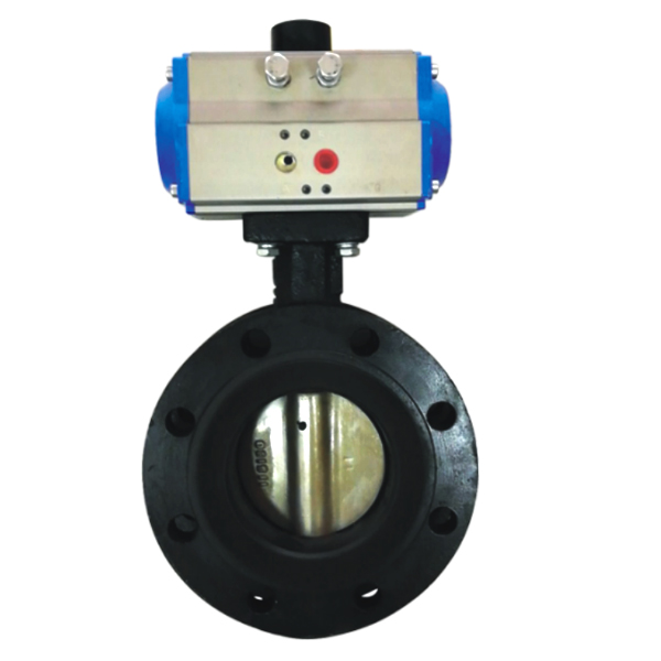 Single flanged high performance butterfly valve